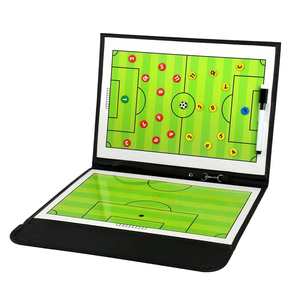 Soccer Coaching Board Tactics Board for Coaches – Double Sided Magnetic Dry Erase Clipboard Kit with Markers, Eraser & Storage Bag, Portable Football Strategy Board for Training, Game Plan, Team Meetings