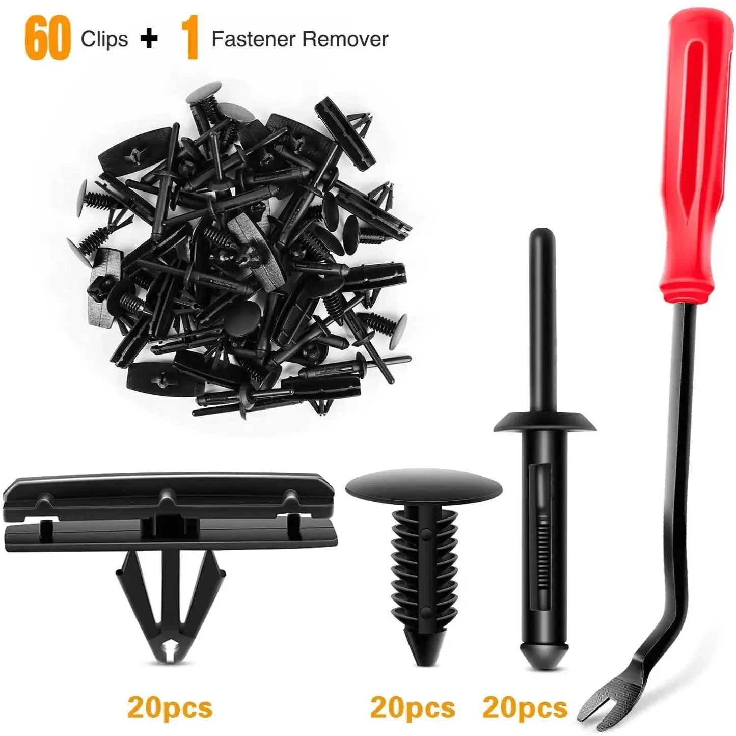 Nilight 60 Pcs Car Push Retainer Clips Kits For GM 10184895 20452072 Ford N803862-S Chrysler 6501559 6506007-AA