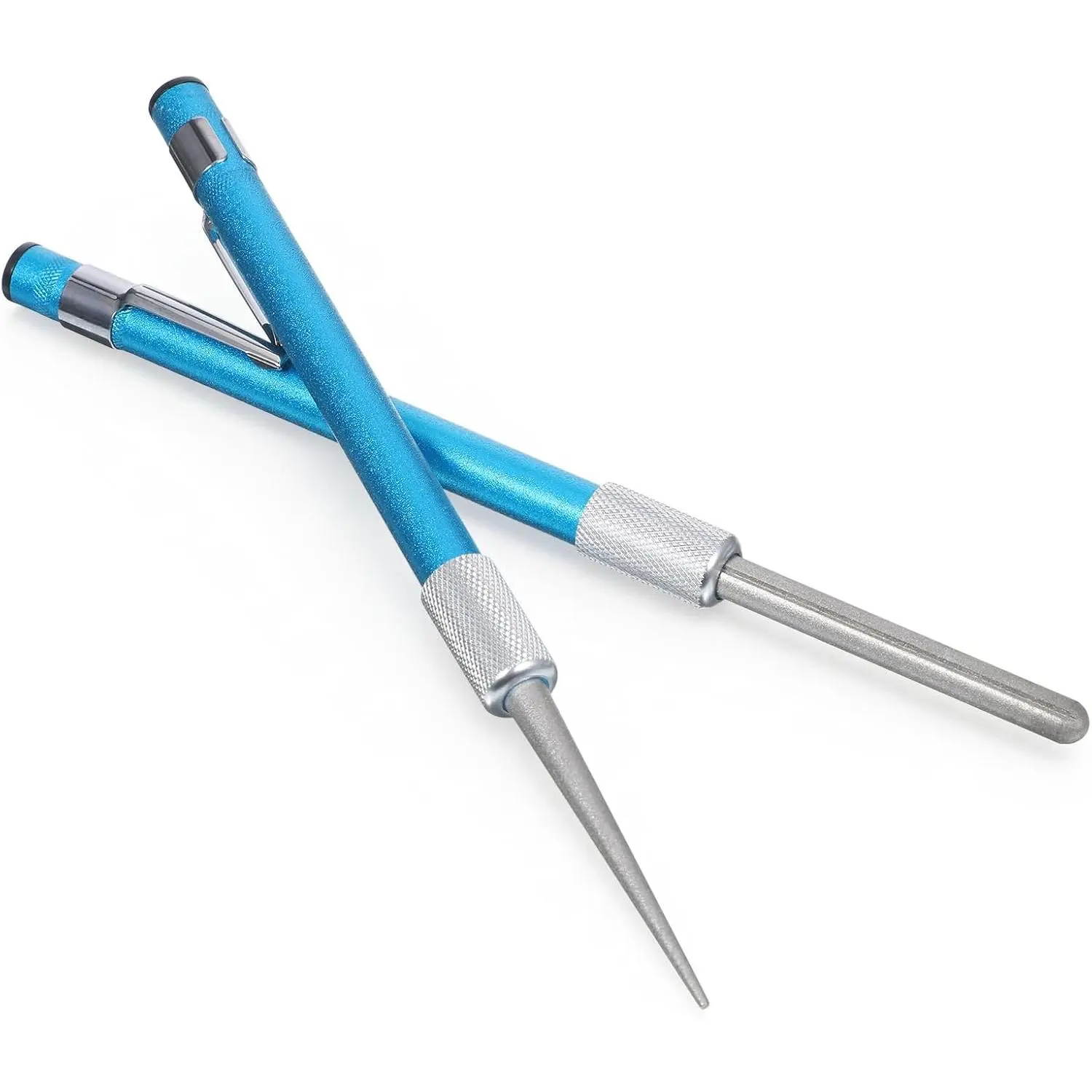 2 count Retractable Steel Sharpening Serrated  Sharpener Portable Manual Sharpening Rod Multifunction Small  sharpening Tool for  Kitchen Gadgets Outdoor Repairs Fishing