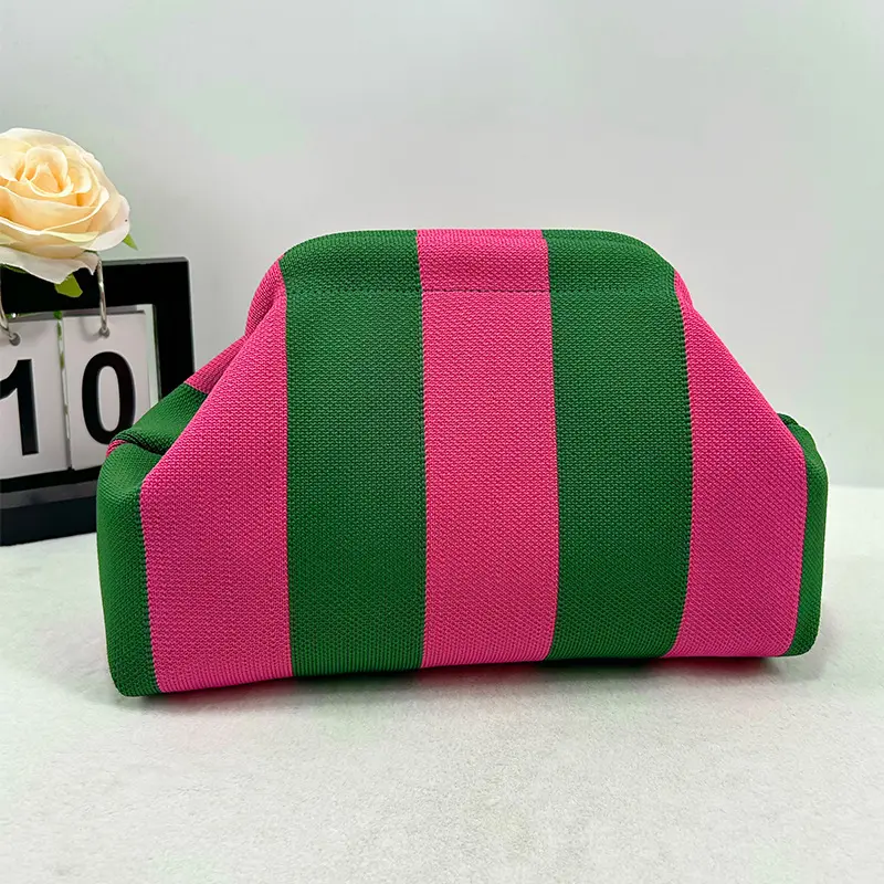 Coarse striped green pink
