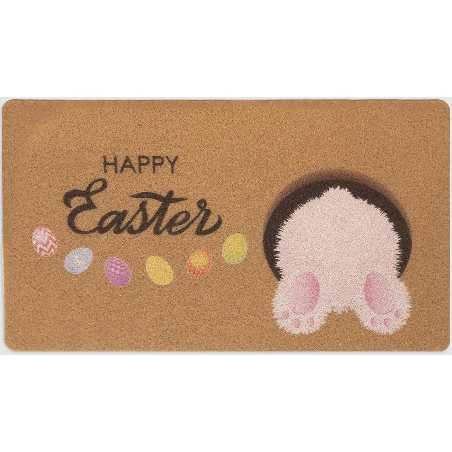 Easter-Eggs Welcome Doormat Outdoor-Entrance - Bunny Non-Slip Coir Front Indoor Mats -Decor Rugs 17 * 29"