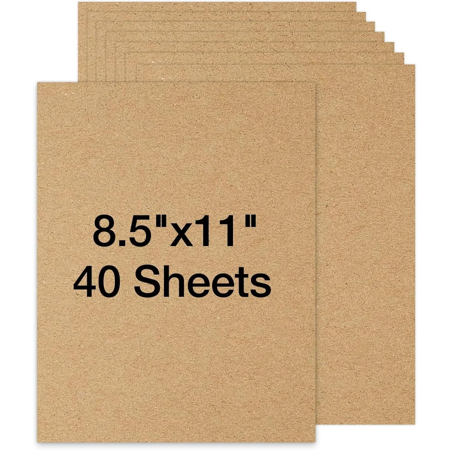 40 Pack Cardstock Blank 8.5x11 Inch Thick Paper 200gsm/75lb Heavyweight Cardstocks for Printer, Postcards, Wedding Invitation, Thankyou Card, Photo Paper (Brown)