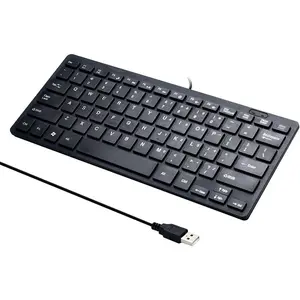 Mn 78  Wred Keyboard - wth Cover  keypad for Laptop  Wndows 10/8 / 7 / Vsta/XP(Black+Keyboard Flm)