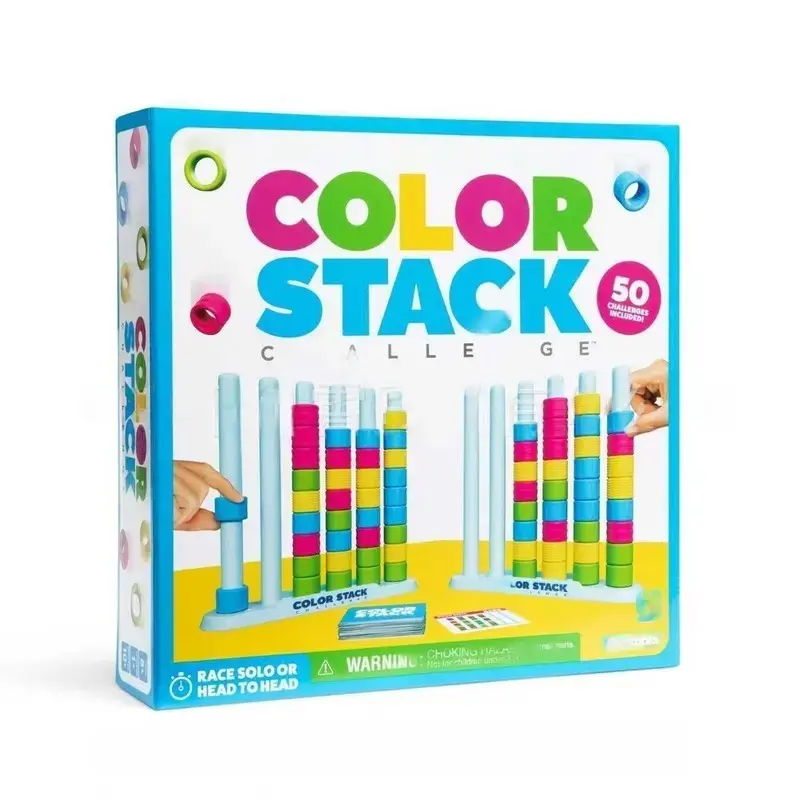 Color Stack Challenge, Color Matching Challenge Game, Fast Pattern Match Ring Stacking Puzzle Stack Games Block, Tower Stack Game, 2-4 Players, Family Fun Game, Family Board Game for Kids & Adults, Birthday Christmas Party Gifts for Boy & Girl