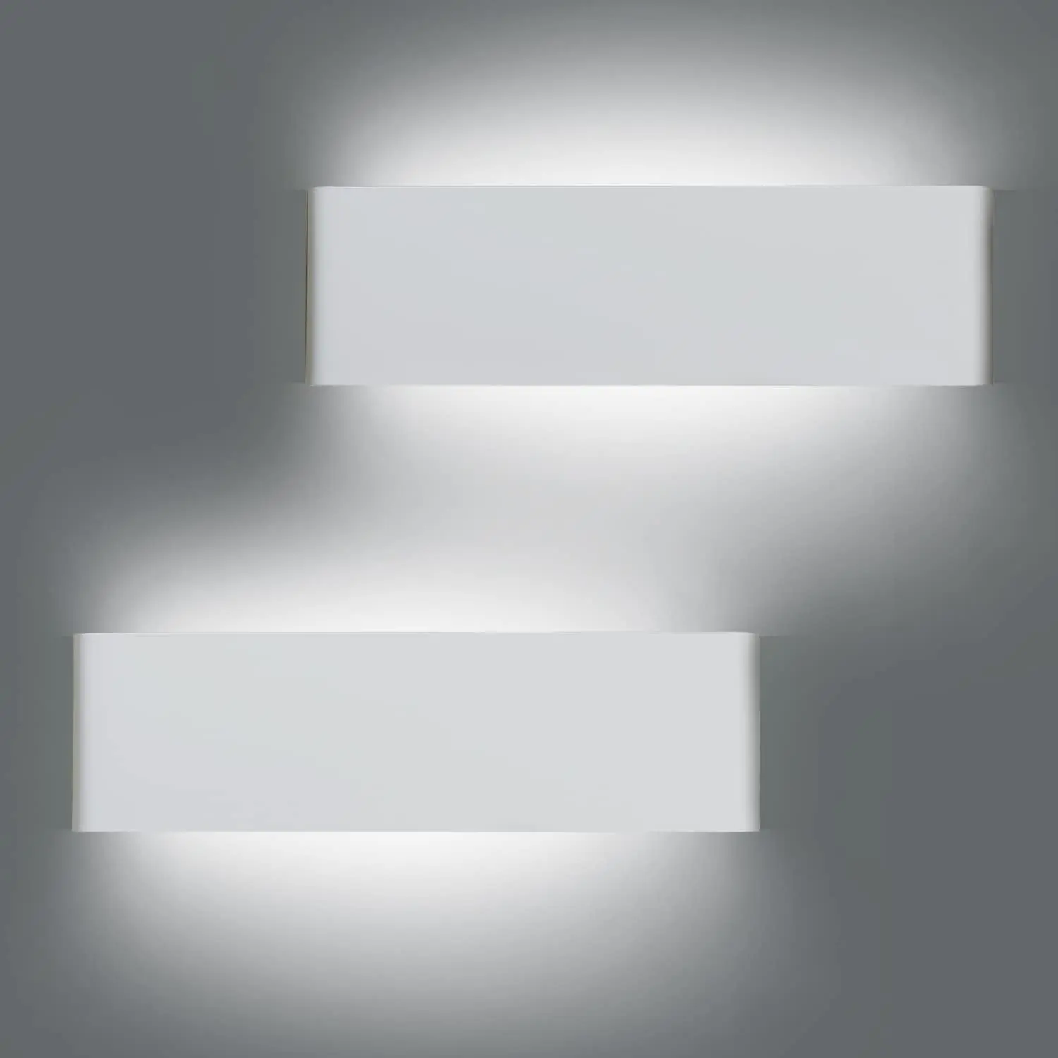 15.7in White Modern Wall Sconce 2-Pack, 16W Indoor Vanity Light Up and Down LED Vanity Light for Bathroom Wall Lighting Fixtures Not Dimmable Not Plug (White Light 5000K)