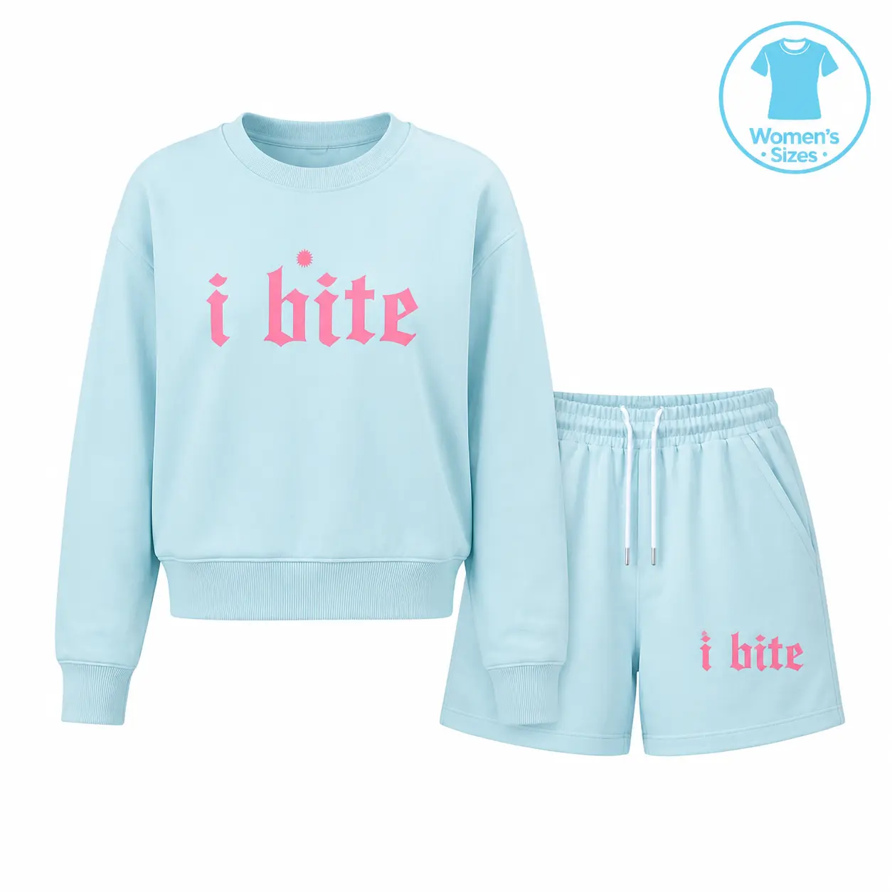 Women's Minimalist Cropped Sweatshirt Set, Long Sleeve Pullover Top and Matching Shorts with Modern Graphic Detail, Comfortable Two Piece Lounge Wear Outfit, Stylish Casual Streetwear for Everyday Fashion, Weekend and Travel