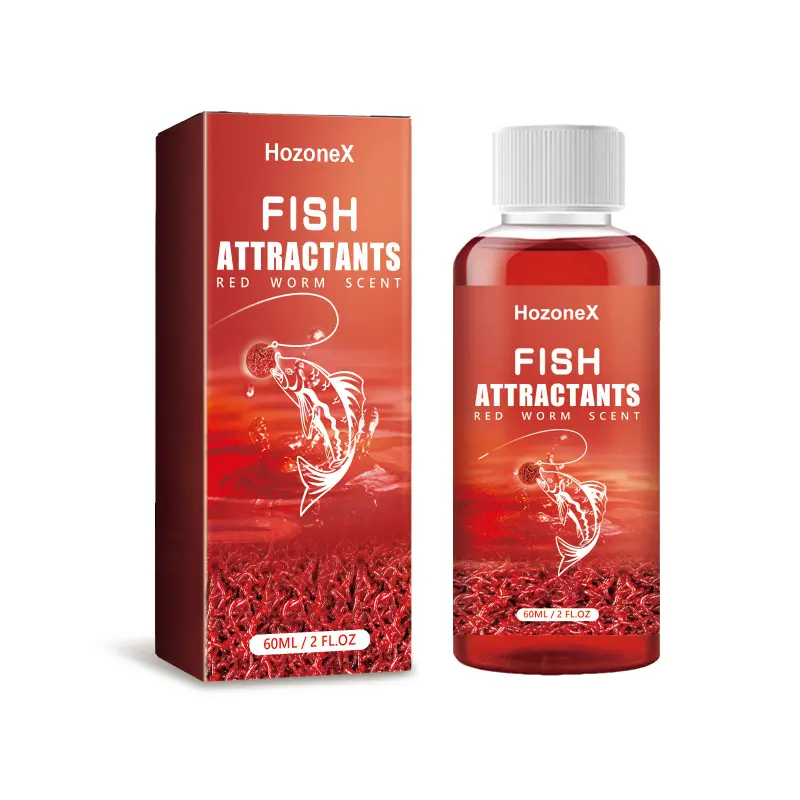 60ml Fish Attractant Liquid with Redworm Extract and Shrimp Powder, a Powerful Fishing Bait Enhancer that Stimulates Scent to Increase Biting, Increases Likelihood Of Biting, Pour Into Water, Stimulates Fish Sense Of Smell