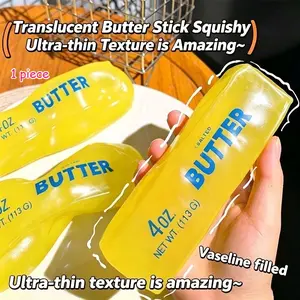 Moldable Butter Bar Squishy, Vaseline Filled Moldable Squeeze Fidget Toy, Stress Relief Vent Decompression Squishy Toy