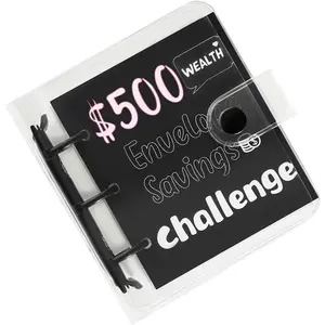 Mini  Saving Binder with 25  Envelopes $500  Saving   Savings Challenges Budget Book with Stickers, Savings Binder, Gifts for Christmas,  Year (Saving 500)