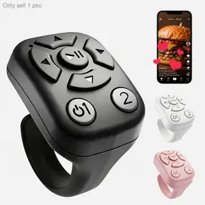 Wireless TikTok Scrolling Ring Remote, Phone Video Scroller & Page Turner for iPhone Android, Camera Shutter Remote for Selfies, E-Books, Short Videos and Music Playback, Cellphone Selfie Accessory, Hands Free Vlogging