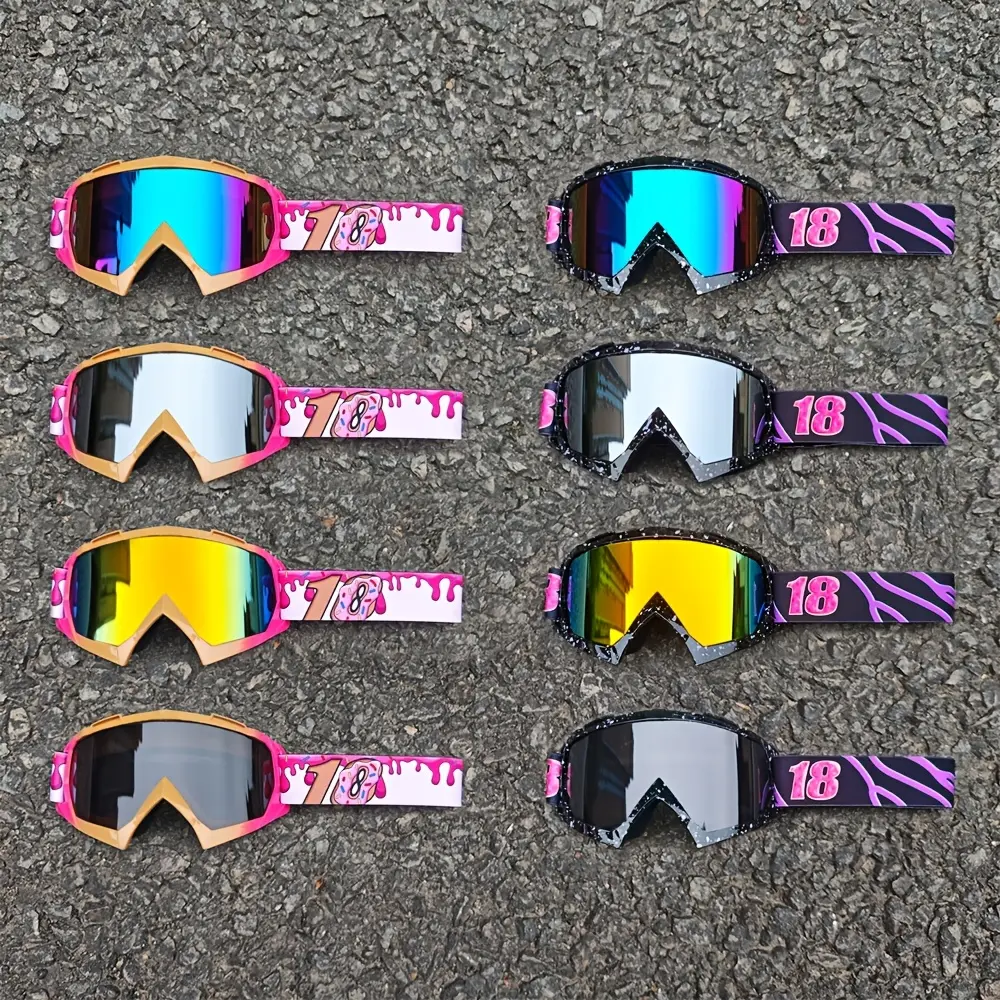 1PC Motocross Goggles, UV-Blocking Anti-Fog Dust-Resistant Lens ATV UTV MX Riding Eyewear for Men, Women, Teens and Off-Road Sports