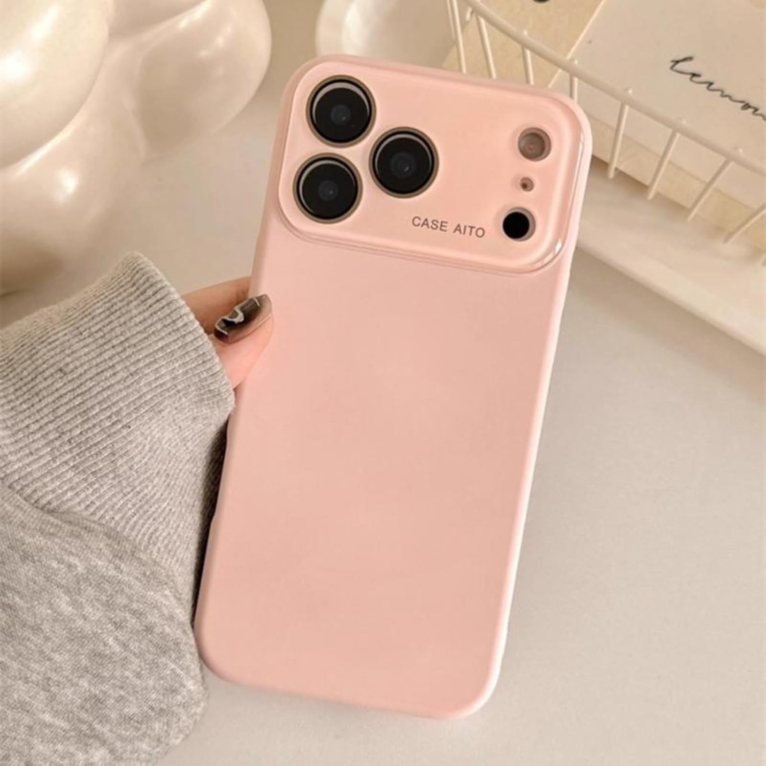 Liquid-Soft Phone Case for iphone 17 16 15 14 13 12 11 pro max plus with Large Window & Built-in Acrylic Lens Cover - Full Camera Protection TPU Case for man woman