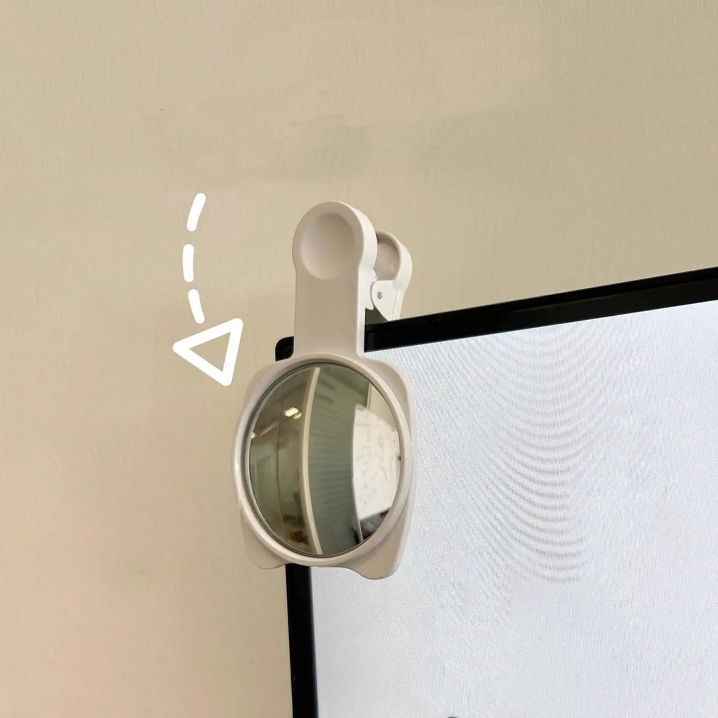 Set of 3pcs Office Desk Anti-Spy Small Mirrors, Convex Round Mirror, Lightweight, Scratch-Resistant, Durable, No Blind Spot, Adjustable Rearview Reflective Mirror, Reflection, Decor