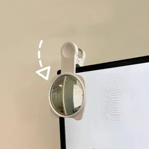 Set of 3pcs Office Desk Anti-Spy Small Mirrors, Convex Round Mirror, Scratch-Resistant, No Blind Spot, Adjustable Rearview Reflective Mirror