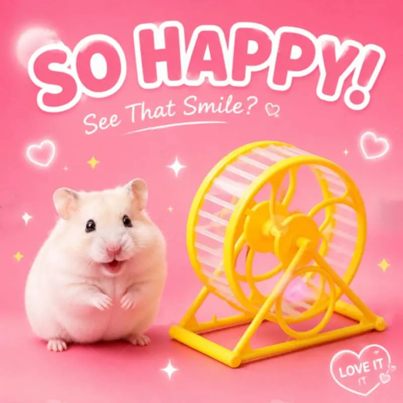 Silent Hamster Exercise Wheel, Non-Jamming Pet Running Machine, Fun Rolling Ball Toy, Ideal for Small Pets, Durable & Safe Design