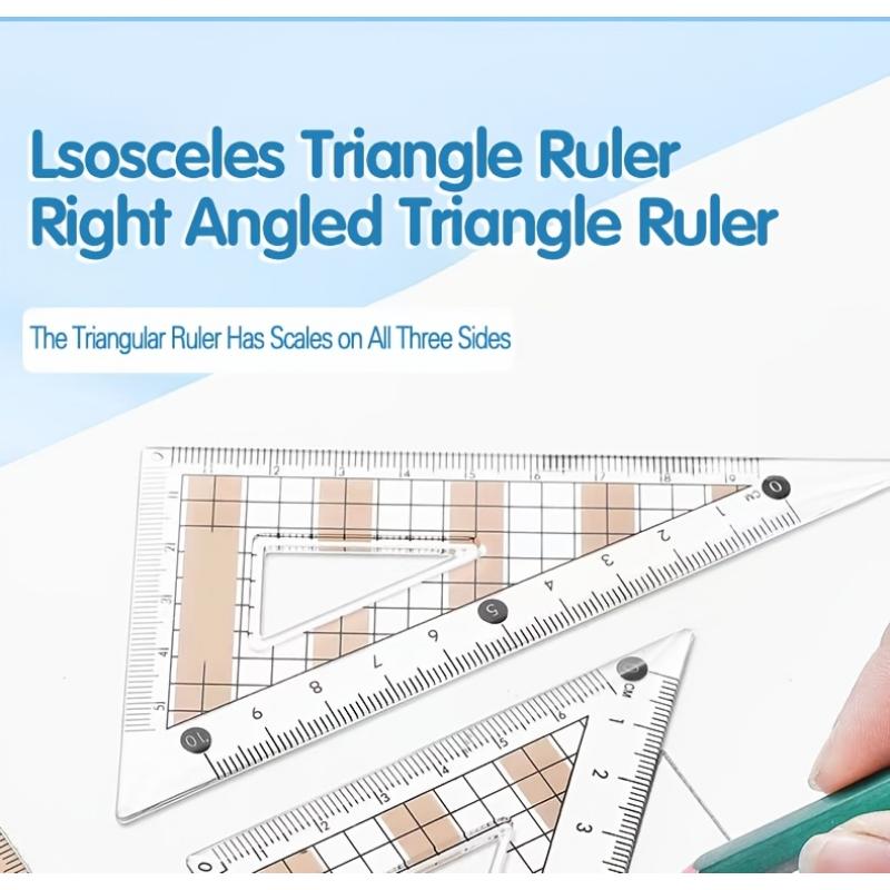 8pcs Set of Measuring Rules for Students Including Compass Measuring Angle Ruler Triangular Ruler Measuring and Drawing Complete Set of Measuring and Stationery Gift Package