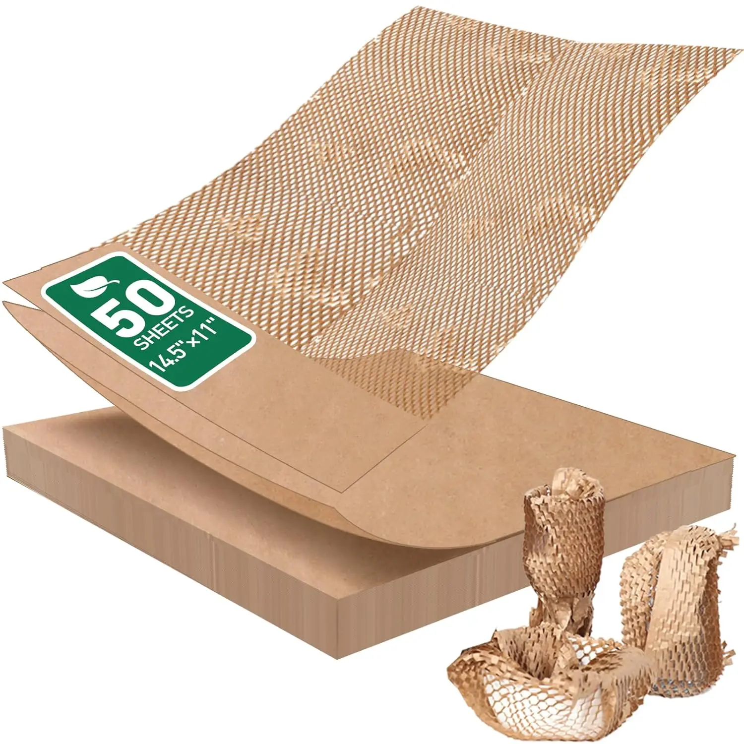 50 Sheets  Packing Paper Expanded Size 12" × 16" Unexpanded Size 14.5" × 11" Bubble Cushioning Wrap for Moving Shipping Products Gifts Wrapping Essentials Packaging Materials Supplies
