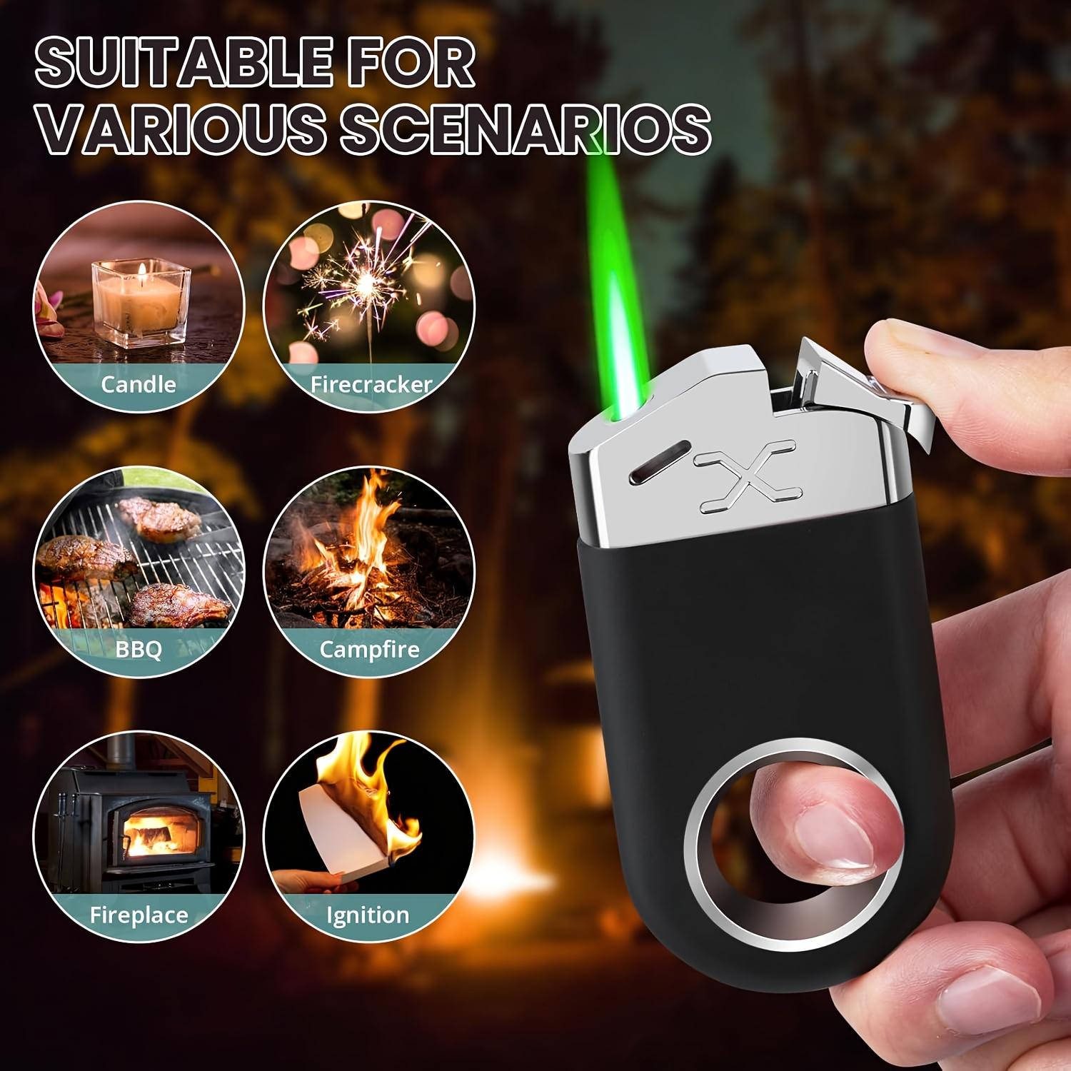 Fidget spinner lighter, creatively designed for stress relief, compact and fun windproof lighter, adjustable flame size, easy to carry, outdoor tool lighter, a trendy holiday gift suitable for men