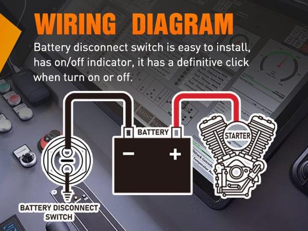 Nilight 50A ON/OFF Disconnetc Battery Switch