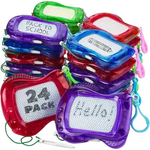 Pack of 24 Mini Magnetic Drawing Board for Kids - Backpack Keychain Clip Drawing Boards, Erasable Doodle Sketch Writing Pad, Birthday Kids Party Favors & Goodie Bags Stuffersfidget toys