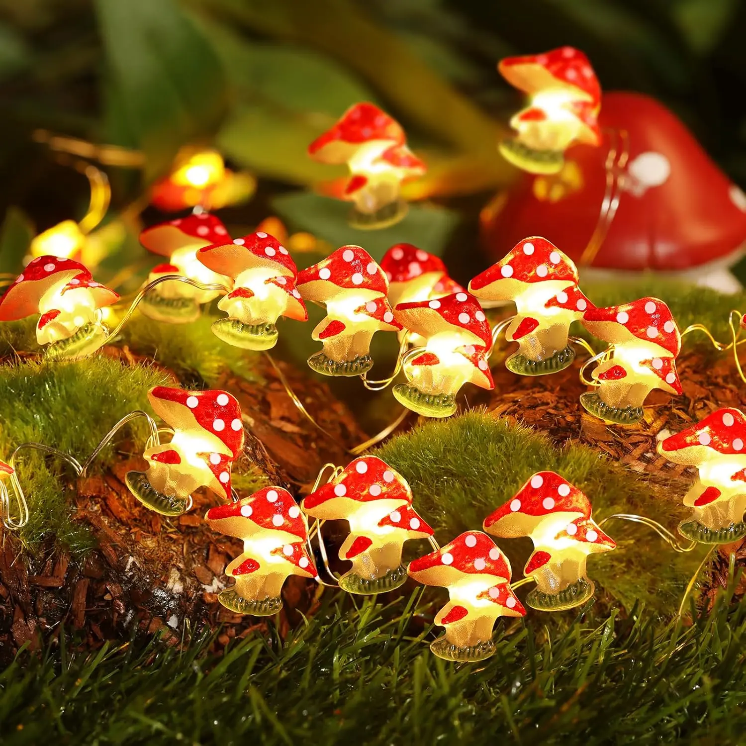 Mushroom Lights Room Cottagecore Decor: Gifts for Teen Girls Boys Kids, 10FT 30LED Fairy Lights Battery Operated Cute Mushroom Lamp Decorations for Birthday Christmas Party Wedding Homefidget toys