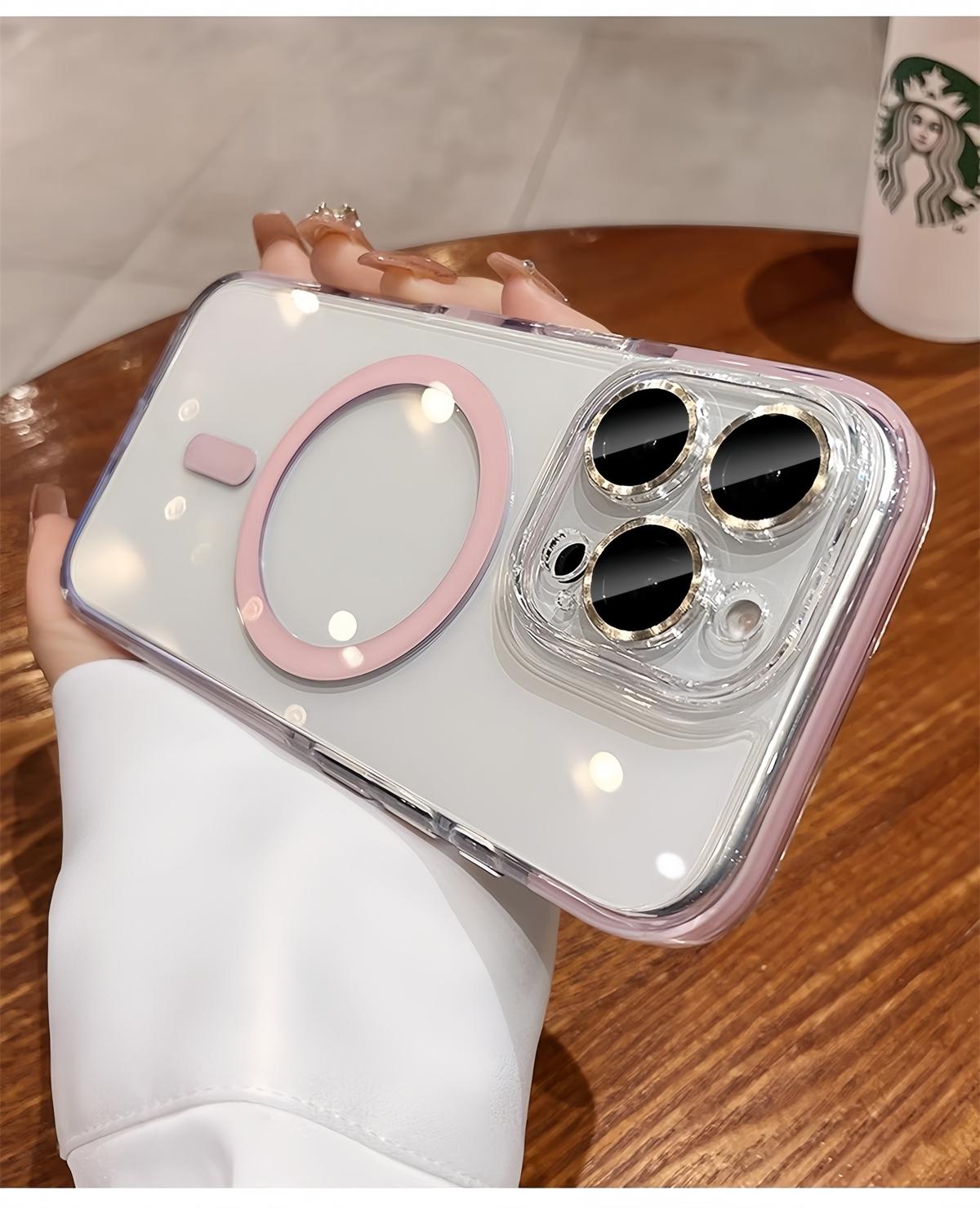 [LX]Desert Titanium 2 in Shockproof Shield Phone Case for IPhone 13 14 15 16 Pro Max 16 Clear Casing Transparent Cover