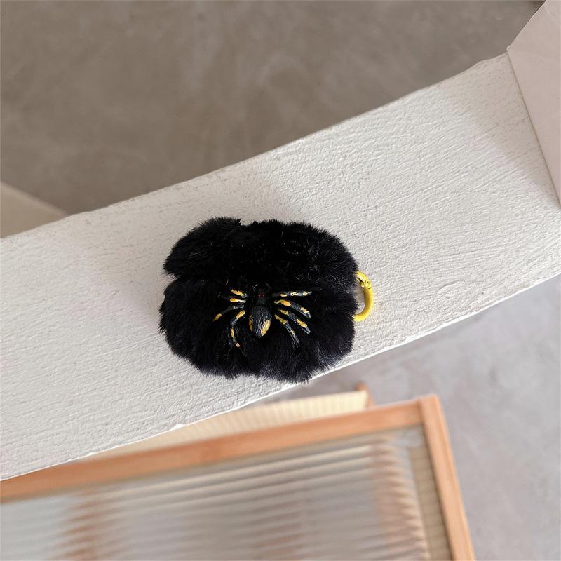 Plush Spider Earbud Case Cover Cute Fluffy Protective Case Compatible with Wireless Earbuds Gen 1/2/3/4 Pro Pro 2