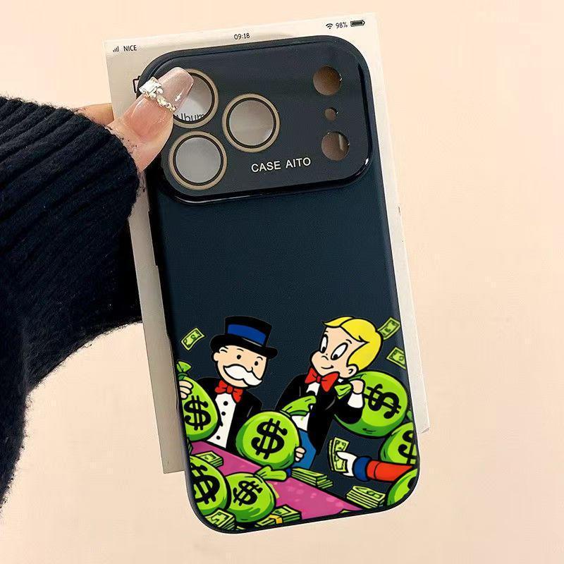 DarlingCase Graffiti Monopoly Print Phone Case Ultra Skin Friendly Touch All Inclusive Lens Compatible with IPhone 17 Pro Max, IPhone 16 Pro Max, 15/14/13/12 Stylish Protection for Your Device