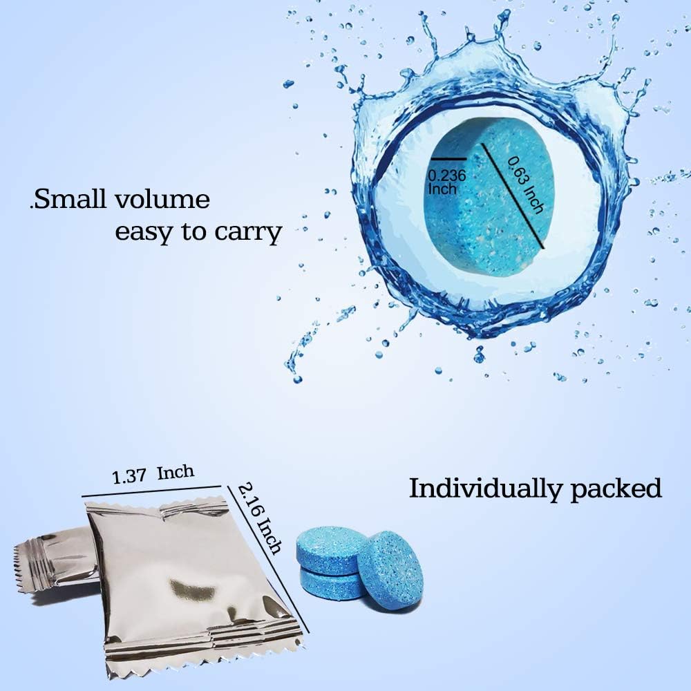 50 count  Windshield Washer Fluid concentrate Tablets,Windshield Wiper Fluid,1 Pack Makes 52.5 Gallons, Makes 1.05 Gallons(Winter: Use With De-icer or Methanol)