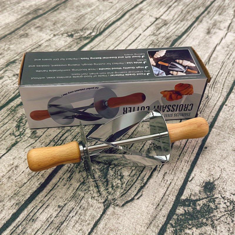 HANYUE Stainless Steel Roller Dough Cutting Tool, Special Croissant Baking Tool