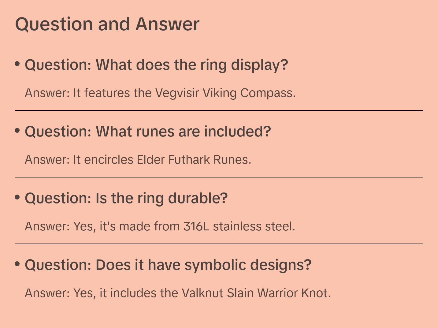 Viking Vegvisir Rune Ring 316L Stainless Steel