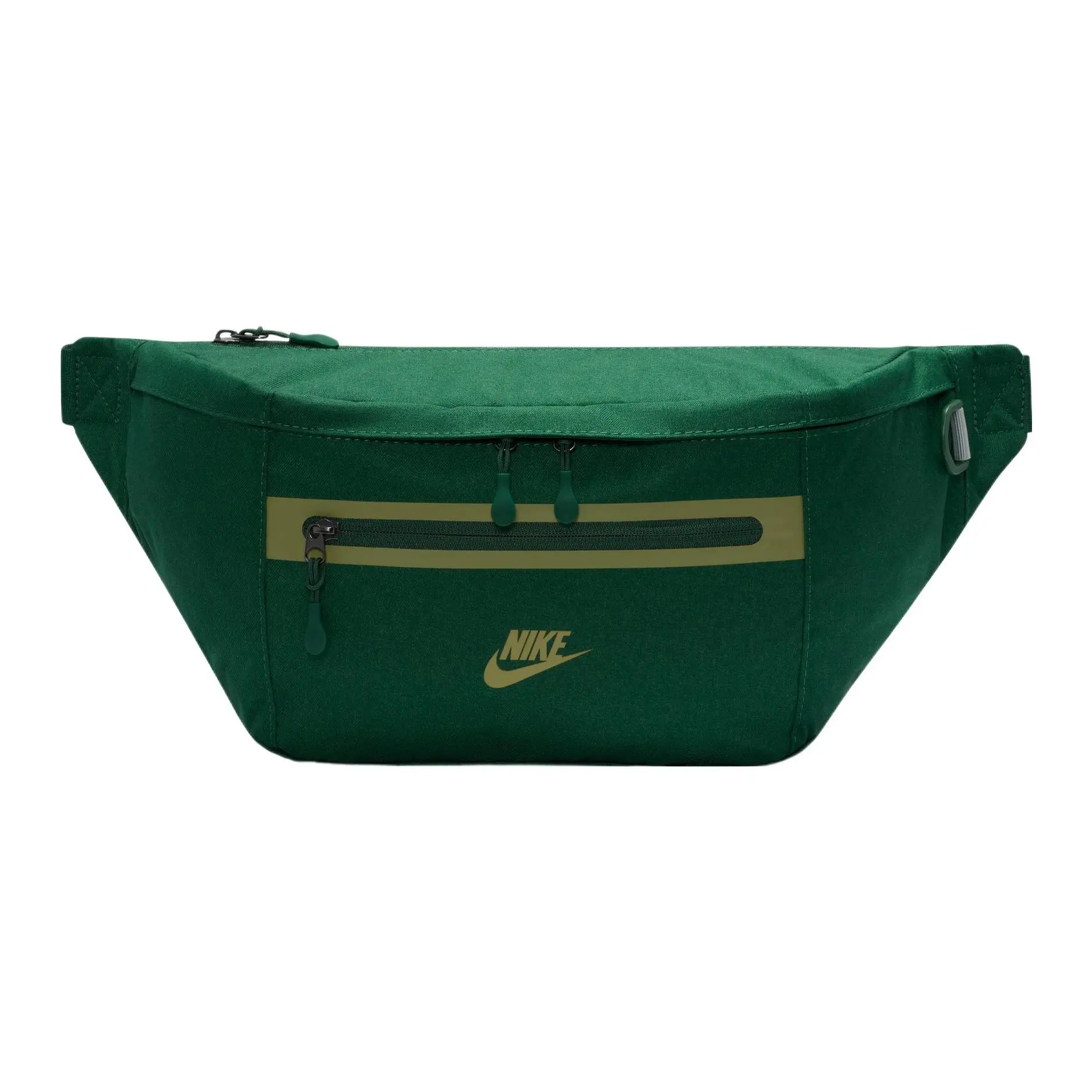 Nike Elemental Waist Bag for Men and Women – Minimalist Logo-Print Fabric Crossbody Bag in Canyon Green
