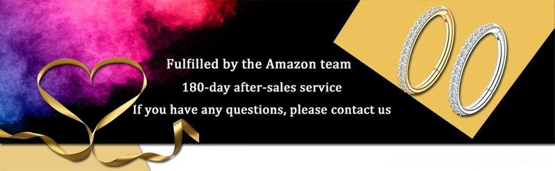 MILACOLATO G23 Titanium CZ Nose Rings Hoop for Women 18G 16G Clicker Hinged Segment Septum Lip Rings Tragus Conch Helix Cartilage Rook Daith Earrings Hoop Piercing Jewelry Diameter 6mm 8mm 10mm Silver Gold