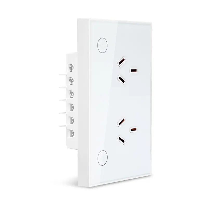Plastic WiFi-Zigbee Dual-Protocol Smart Wall Socket - Smart Outlet with USB Slots, On-Off Remote Switch, Overload Protection, App Control, Plug-and-Play, Mountable, 120x73x39mm for Household Charging