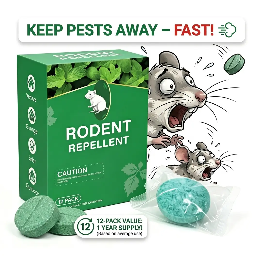 12 Pack Natural Rodent Repellent Balls, Mouse Rat Repellent, Rat Repellent for House, Peppermint & Lemon Oil Pest Deterrent, No Fuss Pest Control, Protects Rats, Mice, Squirrels, Spiders, Indoor & Outdoor Use