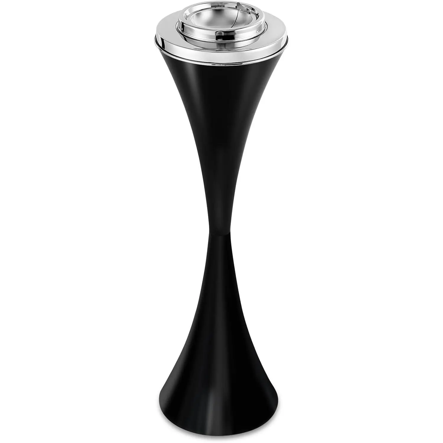 Standing Ashtray, 24 Inch Detachable Metal Ash Tray for Outdoor & Patio, Weighted Tall Large Ashtray Easy to Clean, Black Gift for Men Women Indoor/OutdoorGift