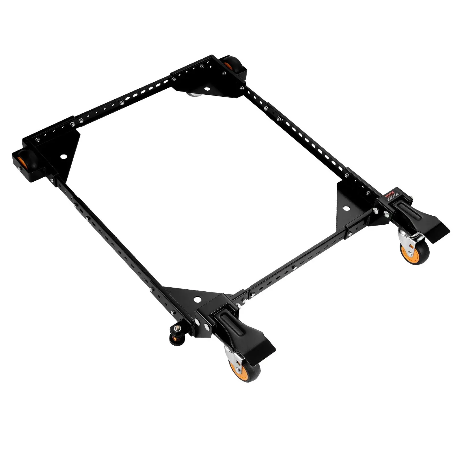 【DealsForYouDays】VEVOR Heavy Duty Adjustable Base with Universal Mount, 650 lbs Capacity, 12"x12" to 36"x36" Adjustability, Swivel Wheels, Mobile Base for Woodworking Equipment, Bandsaw, Power Tools