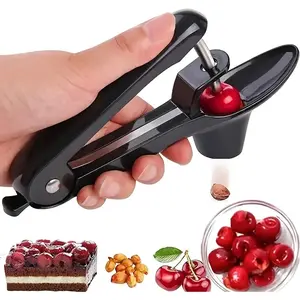 Cherry Pitter, Cherry Pit Remover Tool, Olives Pitter Cherry Seed Core Stoner Seed Tool with Lock Design, Durable Cherries Corer Fruit Pit Remover for Cherry Jam