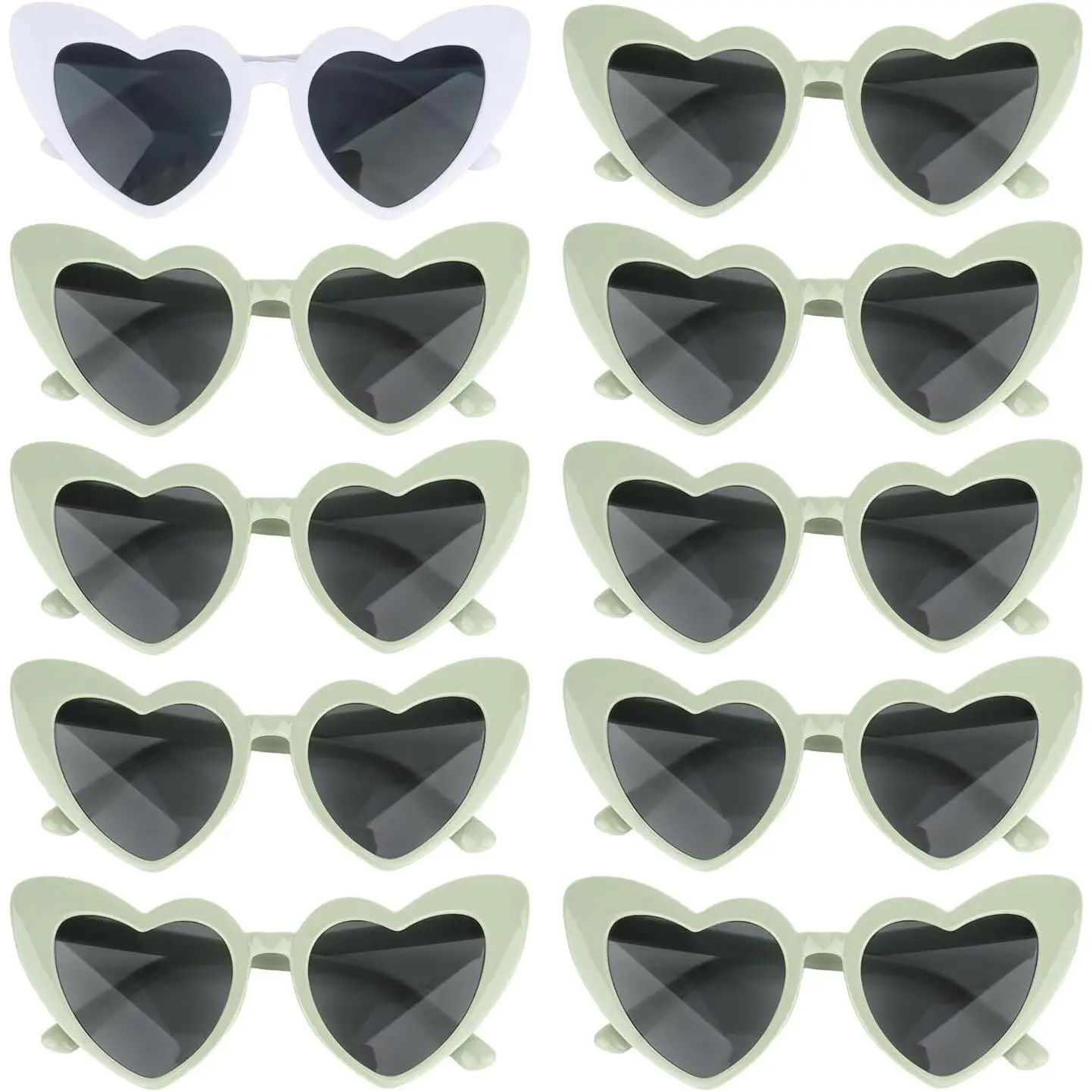 10-Pack Heart Shaped Sunglasses