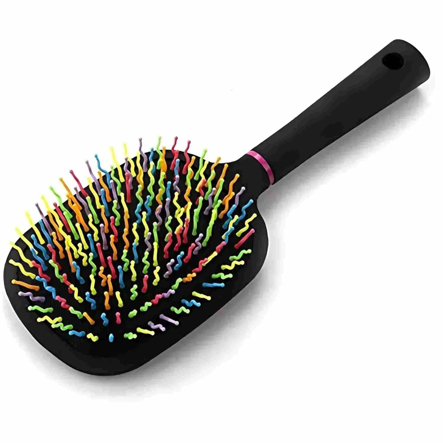 Rainbow Paddle Mane and Tail Brush Detangler Plastic Forky Comb for Horses