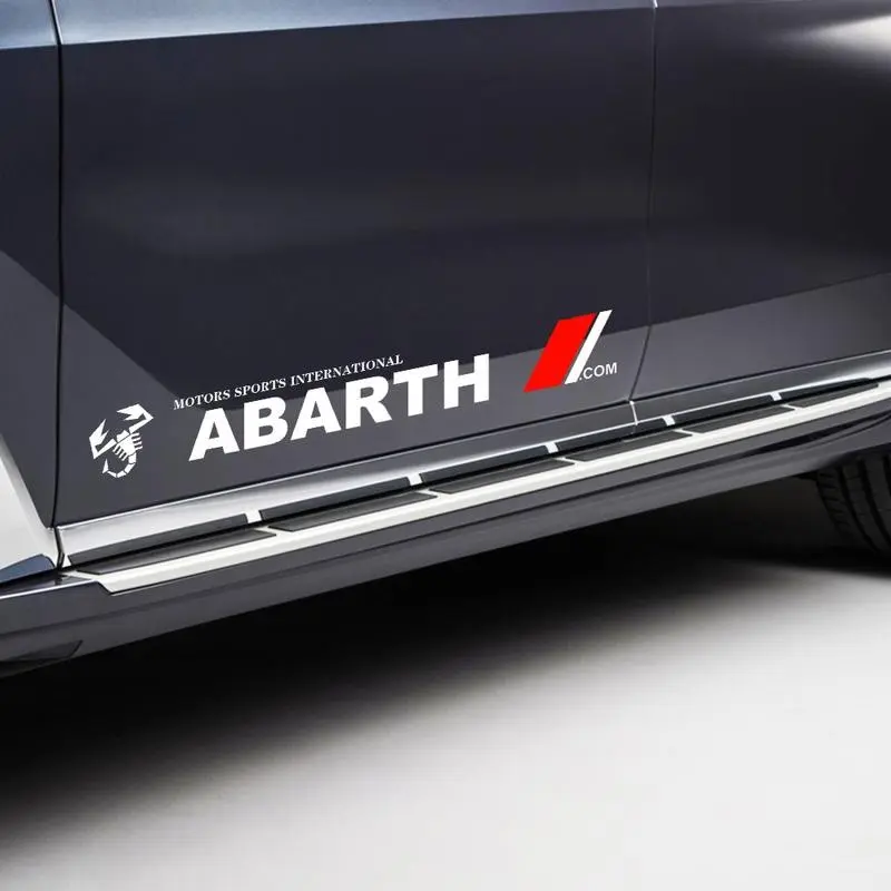1 Pair Racing Sport Car Side Sticker Transparent Vinyl Decal Universal Fit 500 500C 500X 124 Spider, Waterproof Auto Window Pillar Fender Trunk Body Graphics Decor
