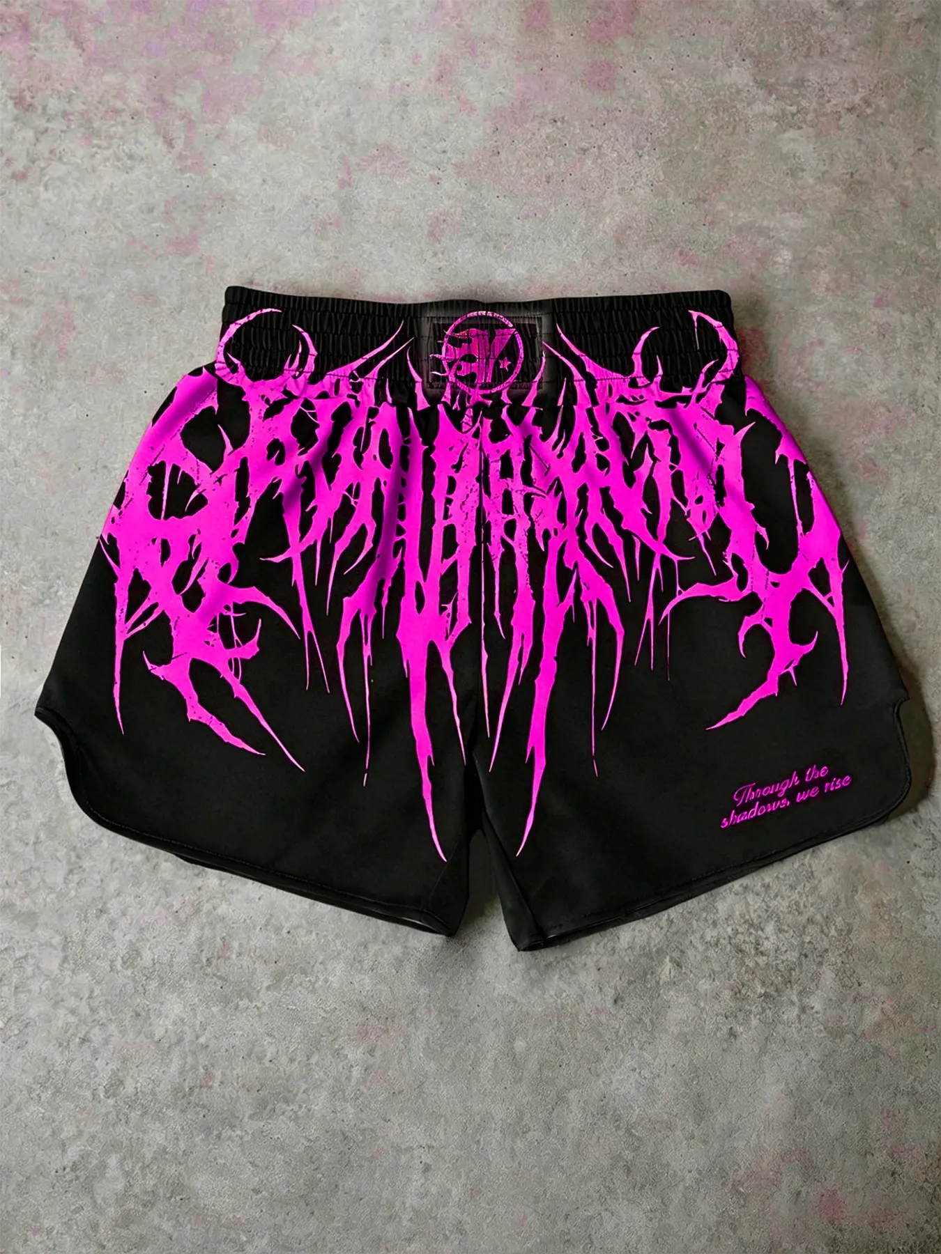 Men's Gothic Dark Thorn English Print Casual Versatile Boxing Shorts, Casual Streetwear Shorts, Summer Wear, Unisex Loose-Fit Street Style, All over Print, Graphic Shorts
