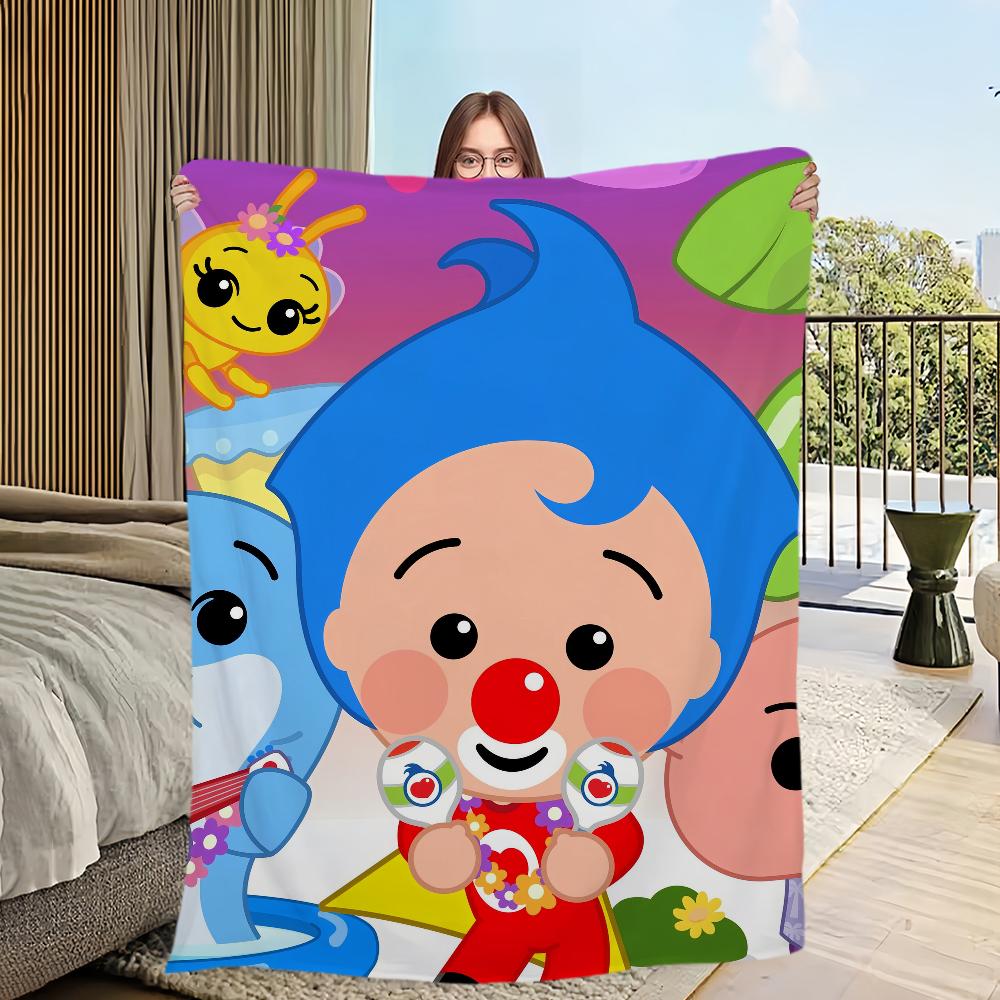 Viral P-Plim Cute Blanket Toddler Room Decor Skin-Friendly Soft Flannel Throw Cartoon Kids Bedding Cozy Bedroom Sofa Quilt