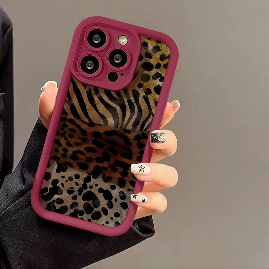 Phone Case - Phone Case - One Piece of a Leopard And Zebra Patterned Phone Case Compatible with for Apple iPhone 17 E Air Pro ProMax iPhone16 15 14 Plus 13 12 Mini 11 X XS XR