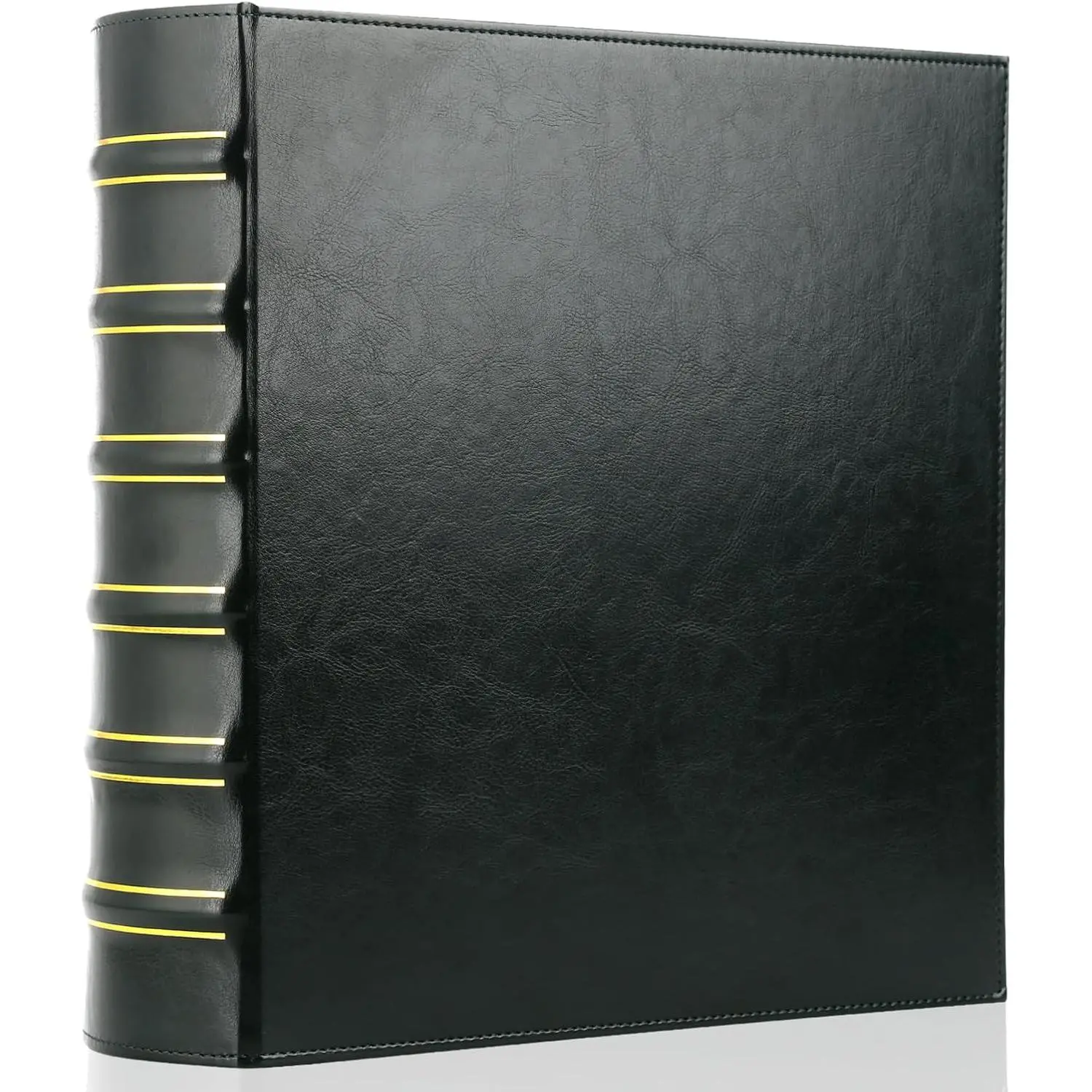 Hardback 3 Ring Binder 2 Inch, Professional Leather Binder 3 Ring, Three Ring Binders Fits 8.5" x 11", D Ring Binders for Photo Album, , School and Office Supplies- Dark Green