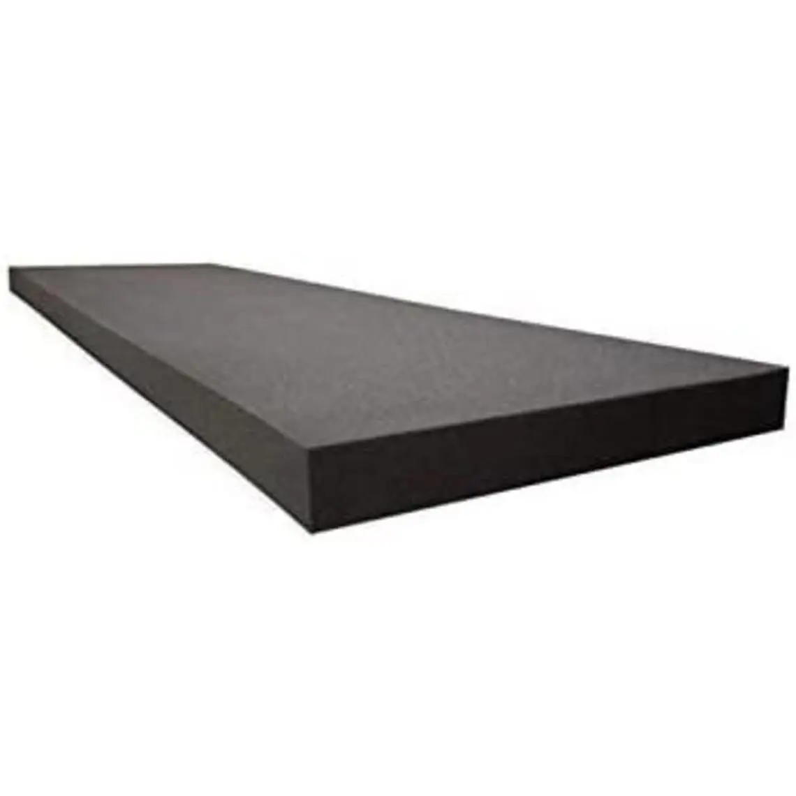 2" x 24" x 72" Black Upholstery Foam Sheet - 1.8 Density, Firm (44 ILD), Open-Cell Polyurethane - Cushion Replacement, DIY, SoundproofingGift