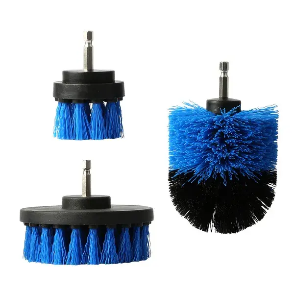 3Pcs Drill Brush Power Scrubber Brush Set with Quick Change, Nickel Shaft for Cordless Drills, Powerful Clean for Car (Home Care Supplies)