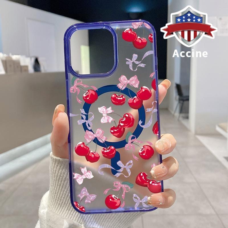 Magnetic Soft Case for iPhone 16 Pro Max 15 Plus 14 13 12 11 XS E XR Cherry - Bow Enchantment Pattern Shockproof ultra-thin Silicone Crystal Transparent Protective Cover Supports Wireless Charging Magnetic Soft Case for iPhone 16 Pro Max 15 Plus 14 13 12 11 XS E XR Cherry - Bow Enchantment Pattern Shockproof ultra-thin Silicone Crystal Transparent Protective Cover Supports Wireless Charging