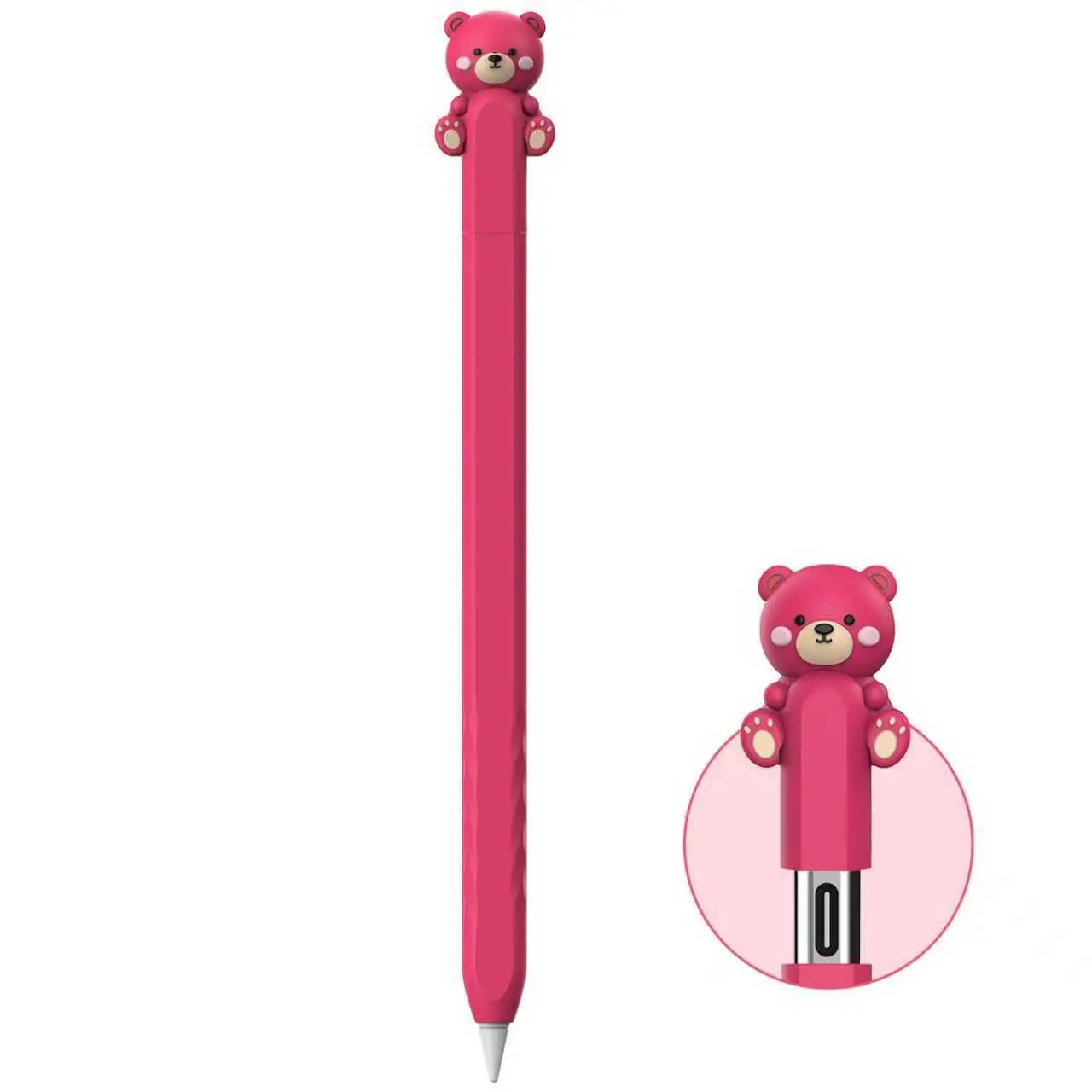 Cute Case for Apple Pencil (USB-C), Silicone Protective Cover Sleeve with Apple Pencil (USB-C)