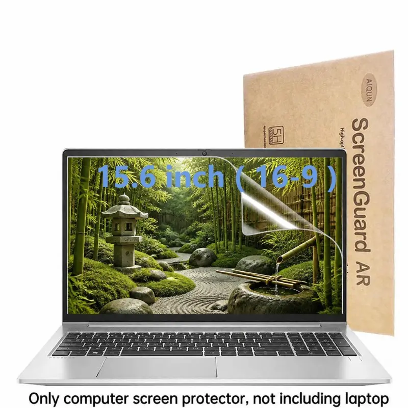 5H Anti Scratch Matte Screen Protector for 15.6 Inch (16-9) Laptop, Ultra-Thin Bubble Free PET Protective Film, Anti Glare Clear Vision Computer Screen Guard Cover Accessory for Notebook PC